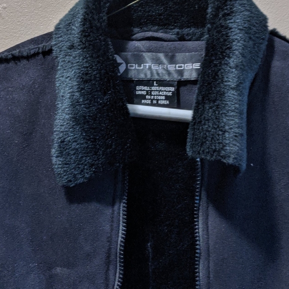 Outeredge black suede jacket size large - Picture 3 of 5